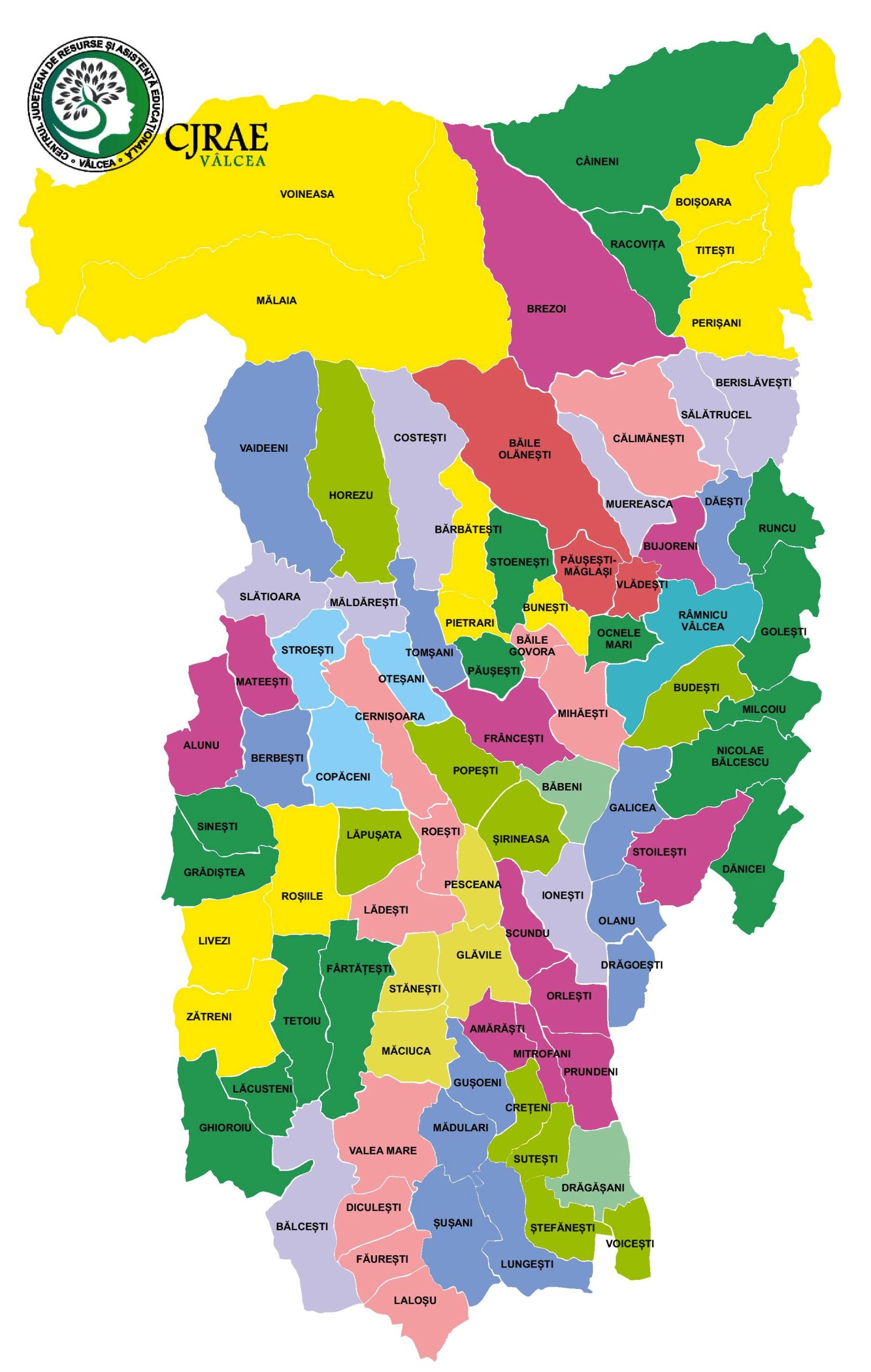 Harta interactivă a serviciilor CJRAE Vâlcea